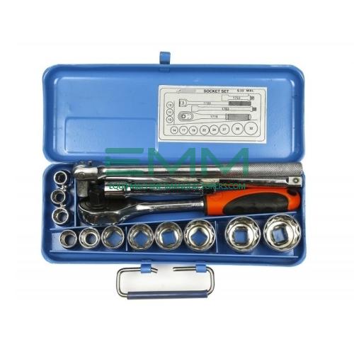 15 Pcs. Square Drive Hex Socket Set