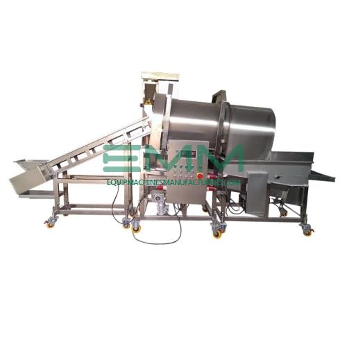Nugget Automatic Chicken Fish Popcorn Drum Breader Flouring Machine
