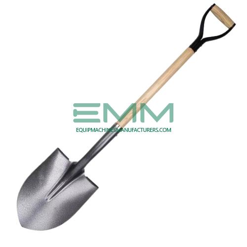 Coating Round Shovel with Wooden Handle