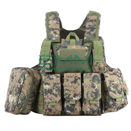 Military Ballistic Military Tactical Vest , Molle Jungle Camo Bullet Resistant Vest Suppliers