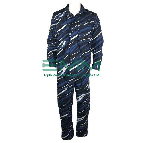 Navy Blue Camouflage Military Uniform