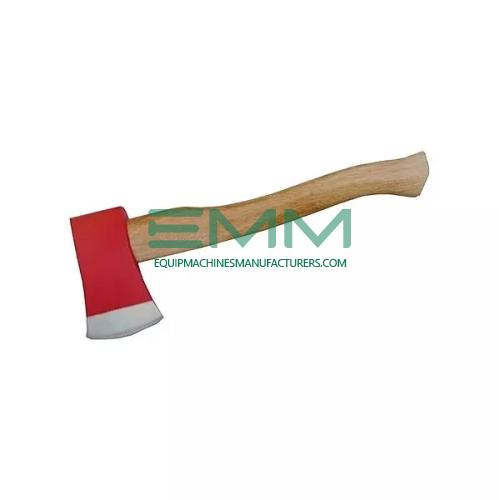 Red Axe with Wood Handle