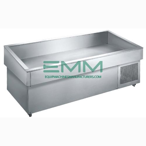 Stainless Steel Open Fish and Seafood Display Refrigerator